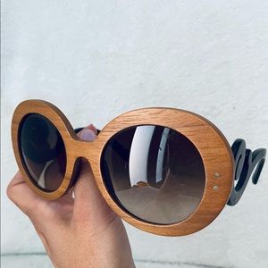 Prada wood baroque’s Sunglasses